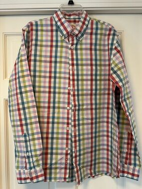 Brooks Brothers classic button down in a spring/summer plaid